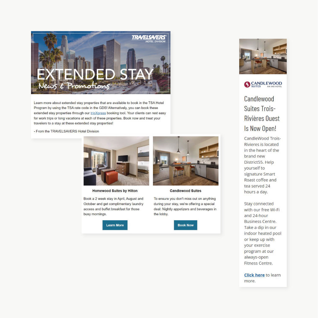 Extended Stays by TRAVELSAVERS Marketing Package